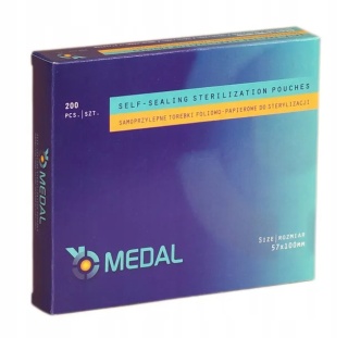 Torebki pakiety do sterylizacji 57x100 mm /200szt Medal